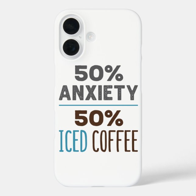 50% Angst 50% Eiskaffee Case-Mate iPhone Hülle (Rückseite)