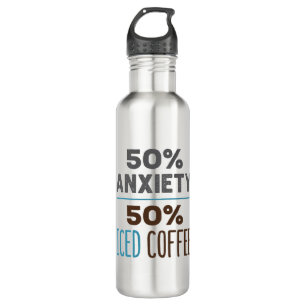 50% Angst 50% Ice Kaffee Edelstahlflasche