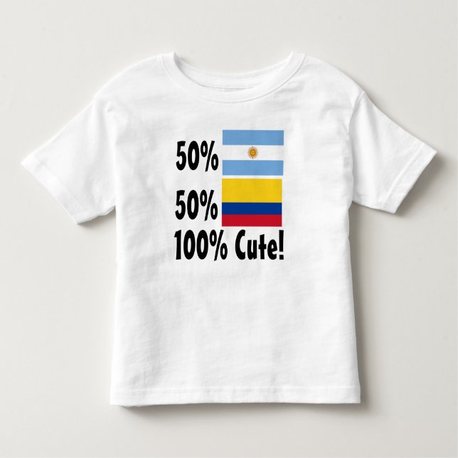 50% Argentinier 50% kolumbianisches 100% niedlich Kleinkind T-shirt (Vorderseite)