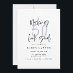 50 aussehen als Geburtstagseinladung<br><div class="desc">50 aussehen zu lassen gute Einladung zum Geburtstag. Modernes,  monochromes Skripttext. Teil einer Sammlung.</div>