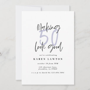 50 aussehen als Geburtstagseinladung