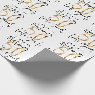 50 aussehen, gute Gold Geburtstagsgeschenk-Verpack Geschenkpapier
