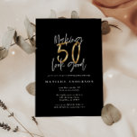 50 aussehen lassen, gute Gold-Geburtstagseinladung<br><div class="desc">50 aussehen gut Gold Effekt Geburtstagseinladung. Modernes,  monochromes Skripttext. Teil einer Sammlung.</div>