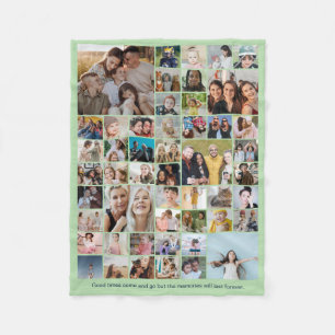 50 Bilder Foto-Collage Benutzerdefinierte Farbe Mi Fleecedecke