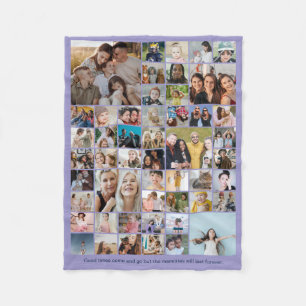 50 Bilder Fotocollage Benutzerdefinierte Farbe Lil Fleecedecke