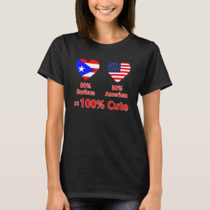 50 Boricua 50 Amerikaner 100 Niedlich Halbpatrioti T-Shirt