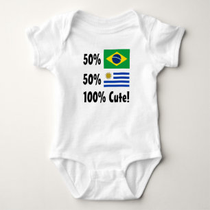 50% Brasilianer50% Uruguayan 100% niedlich Baby Strampler