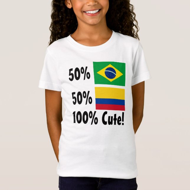 50% Brasilianer 50% kolumbianisches 100% niedlich T-Shirt (Vorderseite)