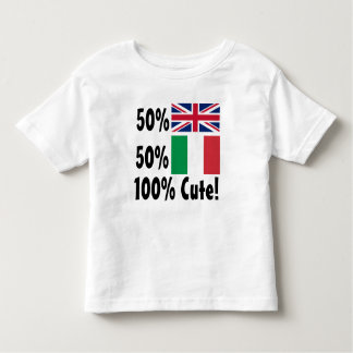 50 % Britische 50 % Italiener 100 % Niedlich Kleinkind T-shirt