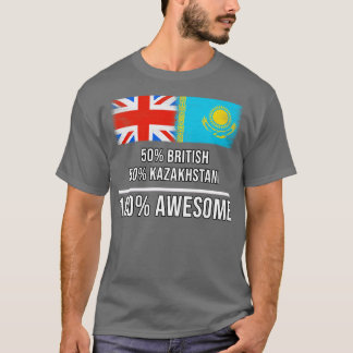 50 Britische 50 Kazakhstani 100 Phantastisches Ges T-Shirt