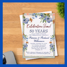 50. Chic Floral Hochzeitsjubiläum