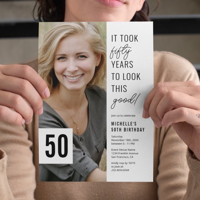 50 Chic Foto 50. Geburtstagsparty Einladung (Von Creator hochgeladen)