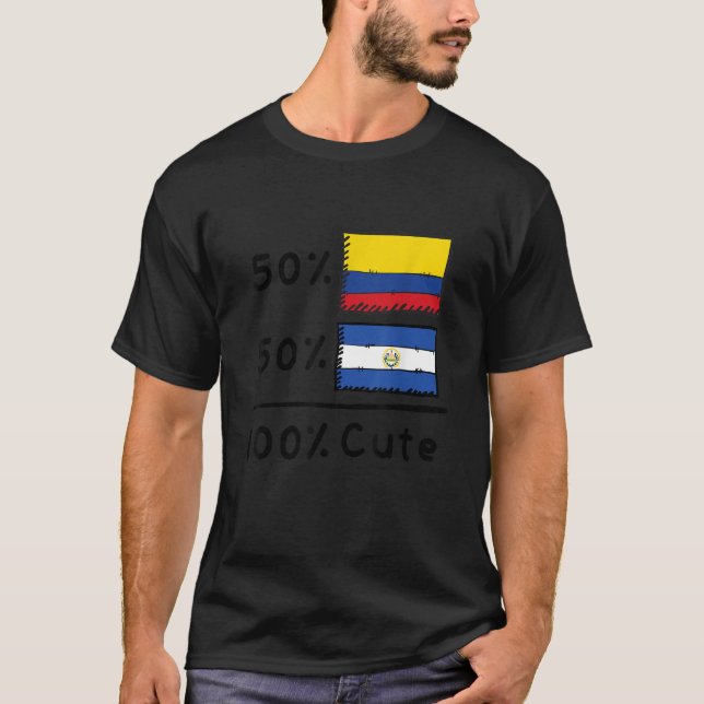 50 Colombian Plus 50 Salvadorian Equals 100 Cute F T-Shirt (Vorderseite)