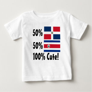 50% Costa Rican 50% Dominikaner 100% niedlich Baby T-shirt