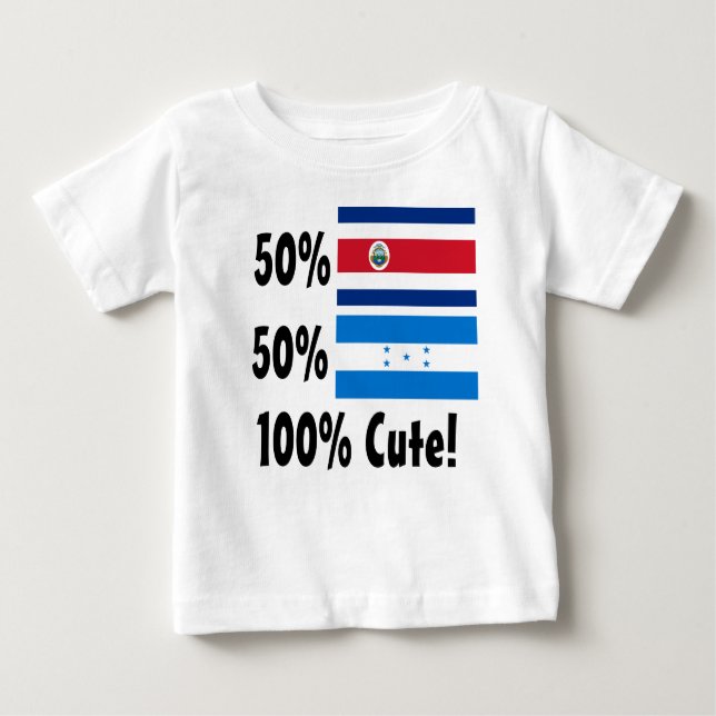 50% Costa Rican 50% Honduraner 100% niedlich! Baby T-shirt (Vorderseite)