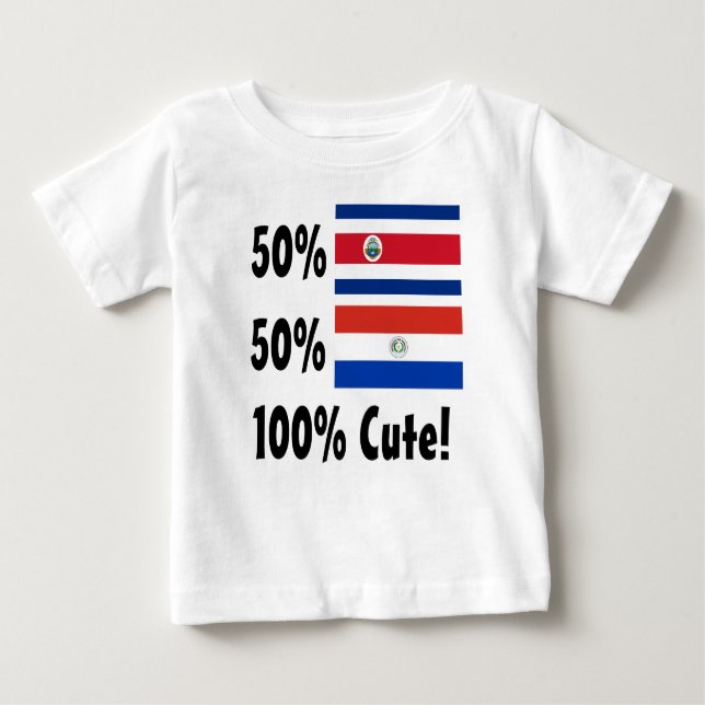 50% Costa Rican 50% Paraguayer 100% niedlich Baby T-shirt (Vorderseite)