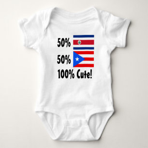50% Costa Rican 50% Puertorikaner 100% niedlich Baby Strampler