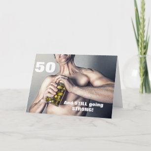 50. der Geburtstags-Karte des Mannes - stark noch Karte