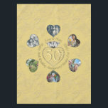 50. Diamond 6 Herz-Fotos Tischdecke<br><div class="desc">Sie suchen das passende 50. Hochzeitsplatz? Dann vielleicht ein wunderschönes ockerfarbenes Herz und Diamantengrafik,  die ihre Fotos umrahmen,  wird genau das sein,  was ihnen BEIDE geben!</div>