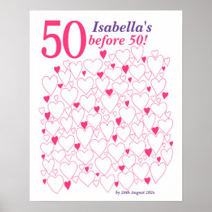 50 Dinge, die vor dem Drehen der 50 Eimer-Liste zu Poster