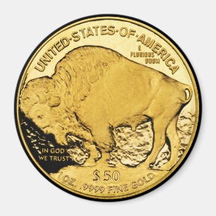 50 Dollar US Buffalo Gold Piece Magnet