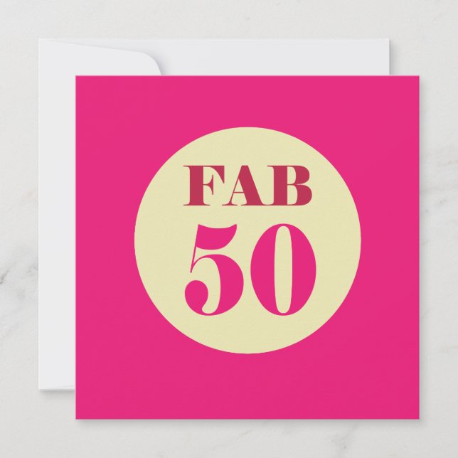 50. Einladung des Geburtstags-tolle fünfzig (Vorderseite)