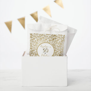50 & fabelhafte 50. Geburtstags-Gold-Dekorative Wi Geschenktütchen