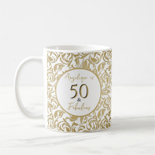 50 & fabelhafte Dekorative Gold Floral Muster Kaffeetasse