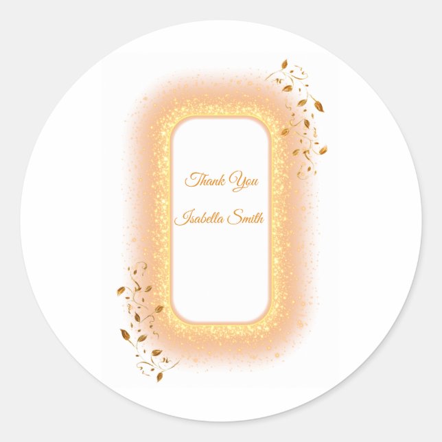 50& fabelhafte goldene Geburtstagsaufkleber Runder Aufkleber (Vorderseite)