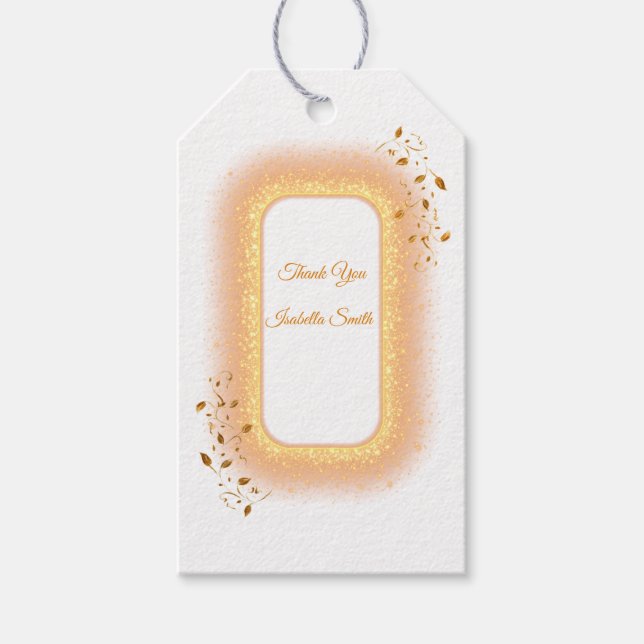 50& fabelhafte goldene Geburtstagsgeschenke Geschenkanhänger (Vorderseite)