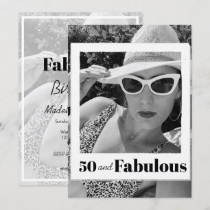 50 fabelhafte Schwarz-weiße Foto-Rahmen zum Geburt Einladung
