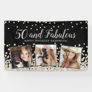 50 Fabelhafte Silber-Foto-Collage zum 50. Geburtst Banner