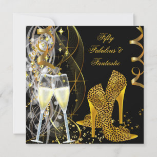 50 Fabelhafte und fantastische Leopard-Champagner- Einladung