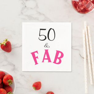50. & Fabelhafter Geburtstag Serviette