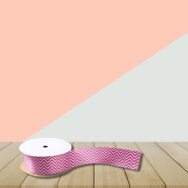 50 & Fabulous 50. Geburtstag Pink & White Chevrons Satinband (Von Creator hochgeladen)