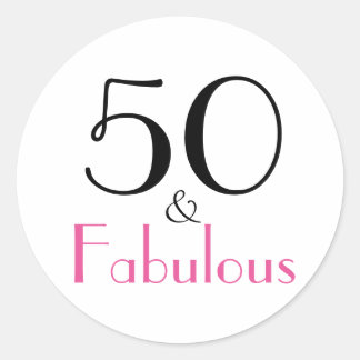50 & Fabulous | 50. Geburtstag Runder Aufkleber