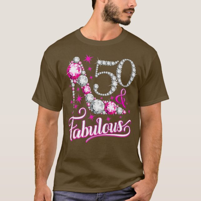 50 Fabulous 50. Geburtstag t Shirt für Frauen (Vorderseite)