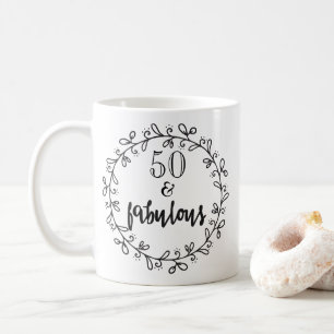 50 & Fabulous 50. Geburtstags-Tasse Kaffeetasse