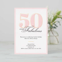 50 & Fabulous 50. Geburtstagseinladung