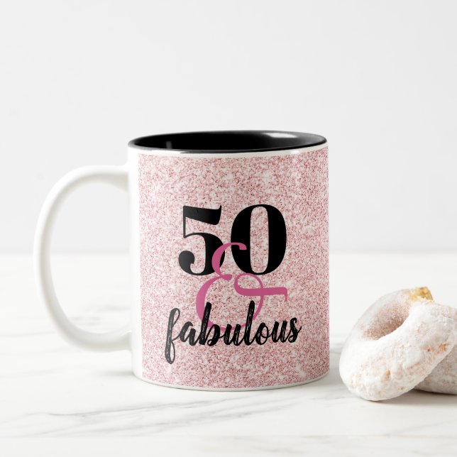 50 & Fabulous 50. Geburtstagsgeschenk Tasse (Mit Donut)
