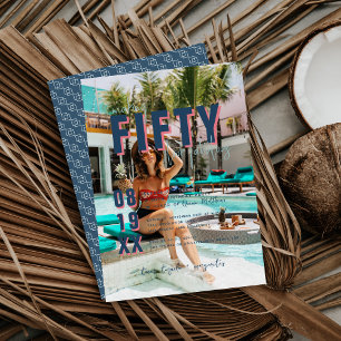 50 & Fabulous   50. Geburtstagsparty Einladung