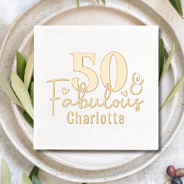 50 & Fabulous 550 Geburtstag Personalisiert Servietten Mit Folie