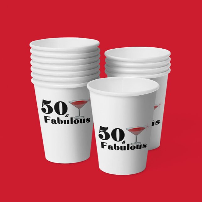50 & Fabulous Birthday Babe Pappbecher (Von Creator hochgeladen)