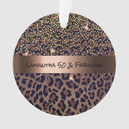 50 Fabulous Birthday Leopard Muster Ornament