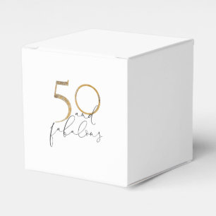 50 & Fabulous Black & White Gold 50. Geburtstag Geschenkschachtel