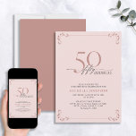 50 & Fabulous Blush Pink & Black Birthday Invitati Einladung<br><div class="desc">Es ist dein besonderer 50. Geburtstag, und es ist Zeit zu feiern! Will du, den besten Bash in der Stadt zu werfen? Mit dieser 50 & Fabulous Blush Pink & Black Birthday Einladung starten Sie ganz stilvoll. Es wird sicher sein, den Ton für eine glamouröse Feier Set. Diese schöne Einladung...</div>