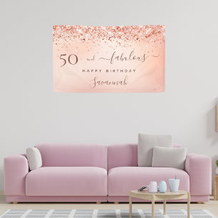 50 Fabulous blush pink rosa Konfetti Name Banner