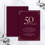 50 & Fabulous Burgundy & Gold Calligraphy Geburtst Folieneinladung<br><div class="desc">Es ist dein besonderer Geburtstag, und es ist an der Zeit zu feiern! Will du, den besten Bash in der Stadt zu werfen? Mit dieser 50 & Fabulous Burgundy & Gold Calligraphy Birthday Foil Einladung starten Sie ganz stilvoll. Es wird sicher sein, den Ton für eine glamouröse Feier Set. Diese...</div>