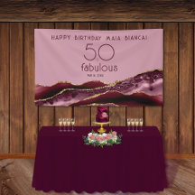 50 & Fabulous Burgundy Pink 50. Geburtstag