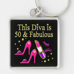 50 & FABULOUS DAZZLING DIVA DESIGN SCHLÜSSELANHÄNGER
